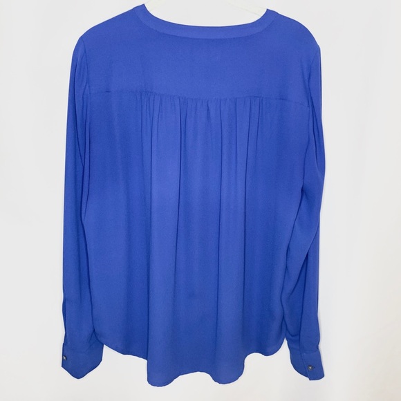 Loft Long Sleeve Electric Blue Blouse - Picture 2 of 4
